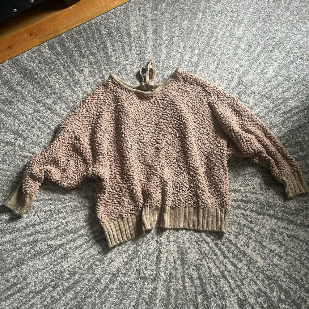 Cozy Textured Women's Pullover Sweater - Taupe